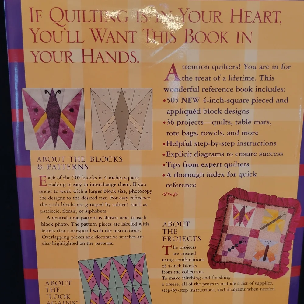 Better Homes & Gardens 505 Quilt Blocks - Plus 36 Beautiful Projects to Make. - Picture 5 of 5